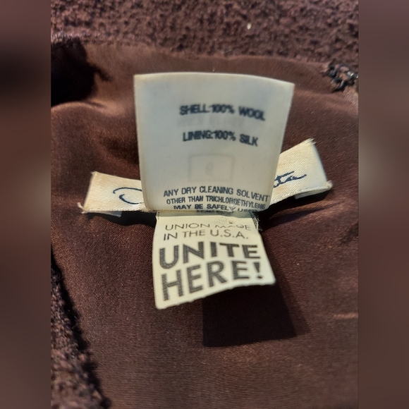 *$4,300 OSCAR DE LA RENTA BROWN WOOL WHITE EXCL BEAD EMBROID RUNWAY DRESS 4, 6 - Picture 8 of 11